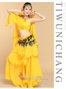 Trang Phục Múa Bụng Belly Dance Vai Chéo Màu Vàng