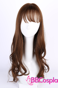 Tóc Dài Mái Ngang Màu Nâu Hạt Dẻ