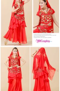 Đồ Ấn Độ Đỏ Tay Ngắn