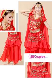 Đồ Ấn Độ Đỏ Tay Ngắn