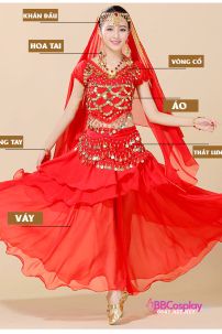 Đồ Ấn Độ Đỏ Tay Ngắn