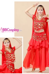 Đồ Ấn Độ Đỏ Tay Ngắn