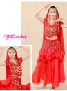 Trang Phục Ấn Độ Đỏ Tay Ngắn