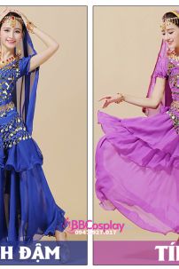 Đồ Ấn Độ Màu Tím Tay Ngắn