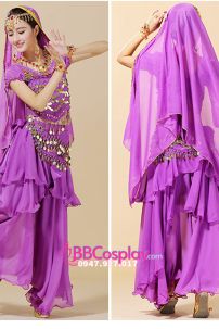 Đồ Ấn Độ Màu Tím Tay Ngắn