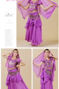 Đồ Ấn Độ Màu Tím Tay Ngắn