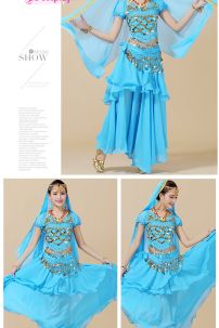 Đồ Ấn Độ Màu Xanh Nhạt Tay Ngắn