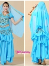 Trang Phục Ấn Độ Màu Xanh Nhạt Tay Ngắn