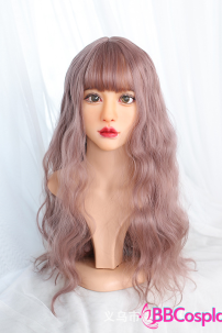 Tóc Xoăn Dài Mái Ngang Màu Tím Khói