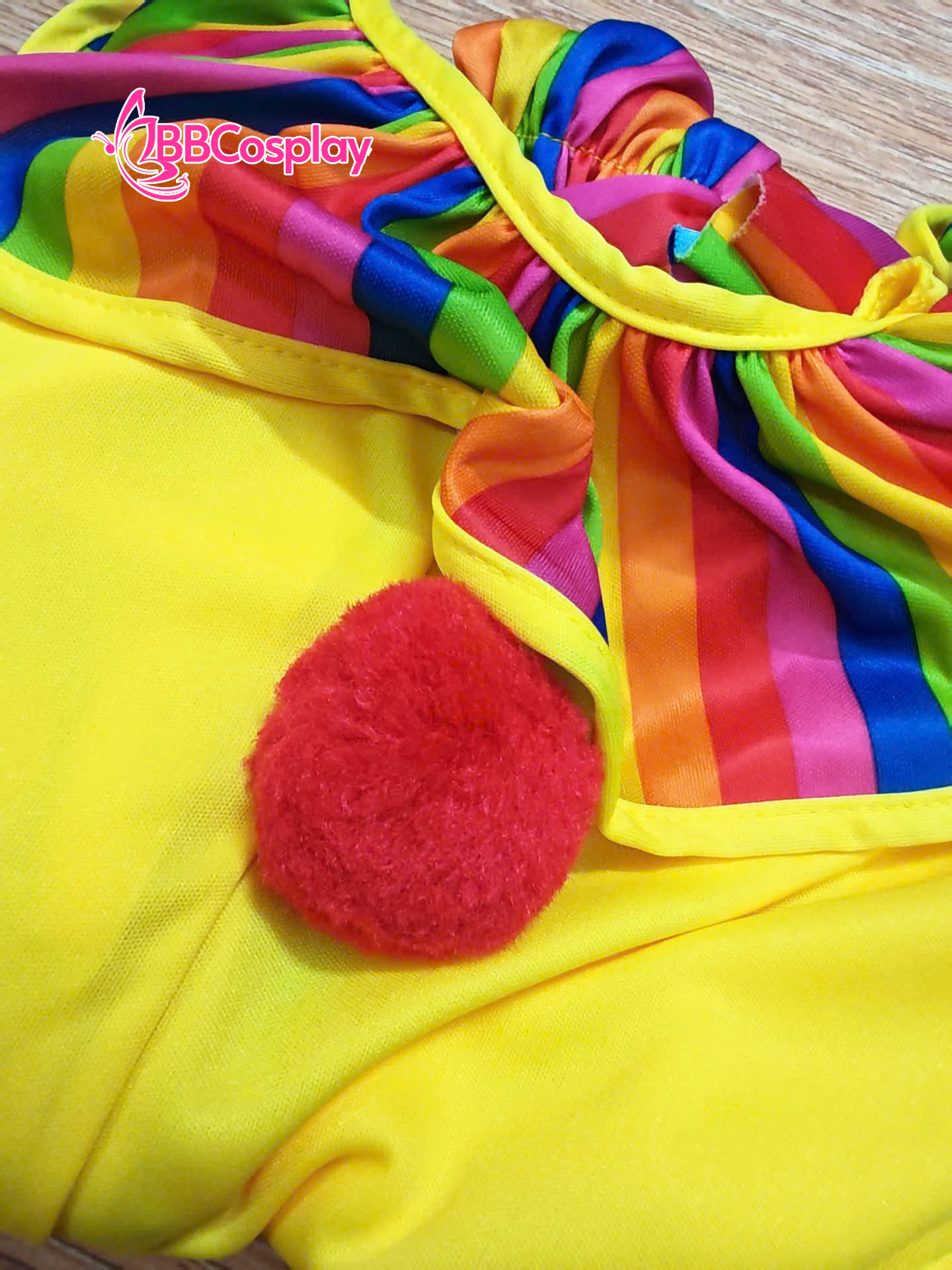 Trang Phục Chú Hề Nam Áo Vàng Quần Sọc 7 Màu