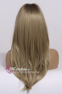 Tóc Dài Layer Màu Vàng Kim