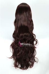 Tóc Giả Nâu Cà Phê Xoăn Dài