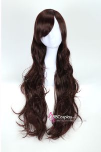 Tóc Giả Nâu Cà Phê Xoăn Dài