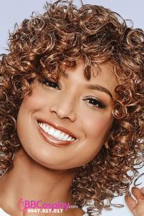Tóc Xoăn Nâu Bồng Cổ Điển