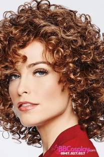Tóc Xoăn Nâu Bồng Cổ Điển