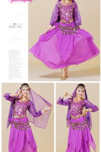 Đồ Cô Dâu Ấn Độ Tím Tay Dài Váy Nhọn