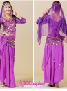 Trang Phục Cô Dâu Ấn Độ Tím Tay Dài Váy Nhọn