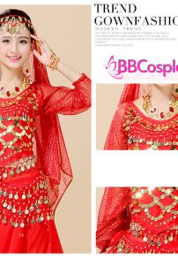 Đồ Cô Dâu Ấn Độ Đỏ Tay Dài Váy Nhọn