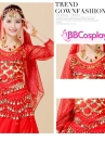 Trang Phục Cô Dâu Ấn Độ Đỏ Tay Dài Váy Nhọn