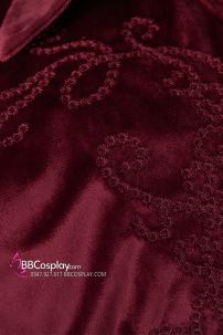 Vest Tuxedo Nhung Đỏ Đô 16-18Th Century