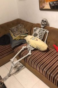 Mô Hình Bộ Xương Người Cao 170Cm  Dùng Trang Trí Halloween