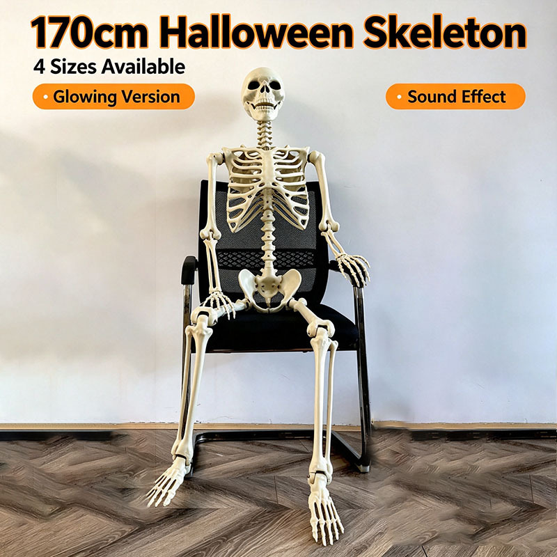 Mô Hình Bộ Xương Người Cao 170Cm Dùng Trang Trí Halloween