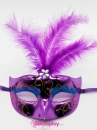 Mặt Nạ Nửa Trơn Có Lông Vũ - Màu Tím