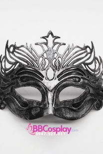 Mặt Nạ Nửa Mặt Loại Lớn - Bạc Đen