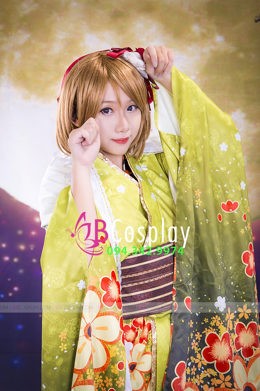 Kimono Hanayo (Lovelive!) Xanh Lá