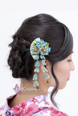 Kanzashi Phụ Kiện Cài Nhật Bản Nhiều Màu - Hồng