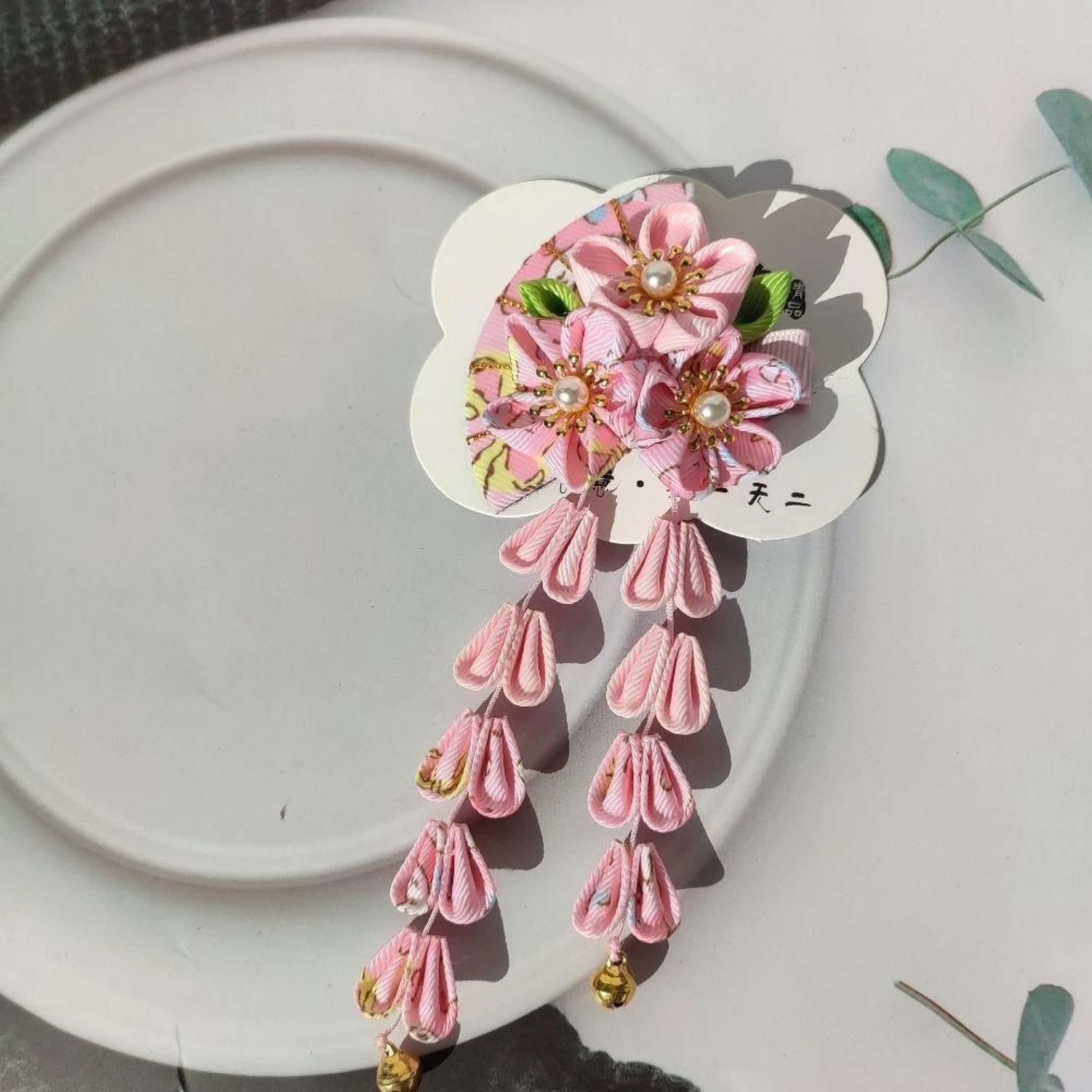 Kanzashi Phụ Kiện Cài Nhật Bản Nhiều Màu - Hồng