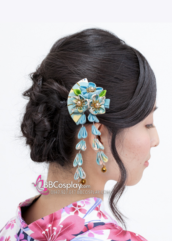 Kanzashi Phụ Kiện Cài Nhật Bản Nhiều Màu - Hồng