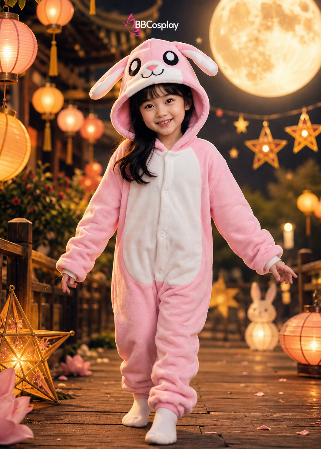 Đồ Thú Thỏ Hồng Cho Bé