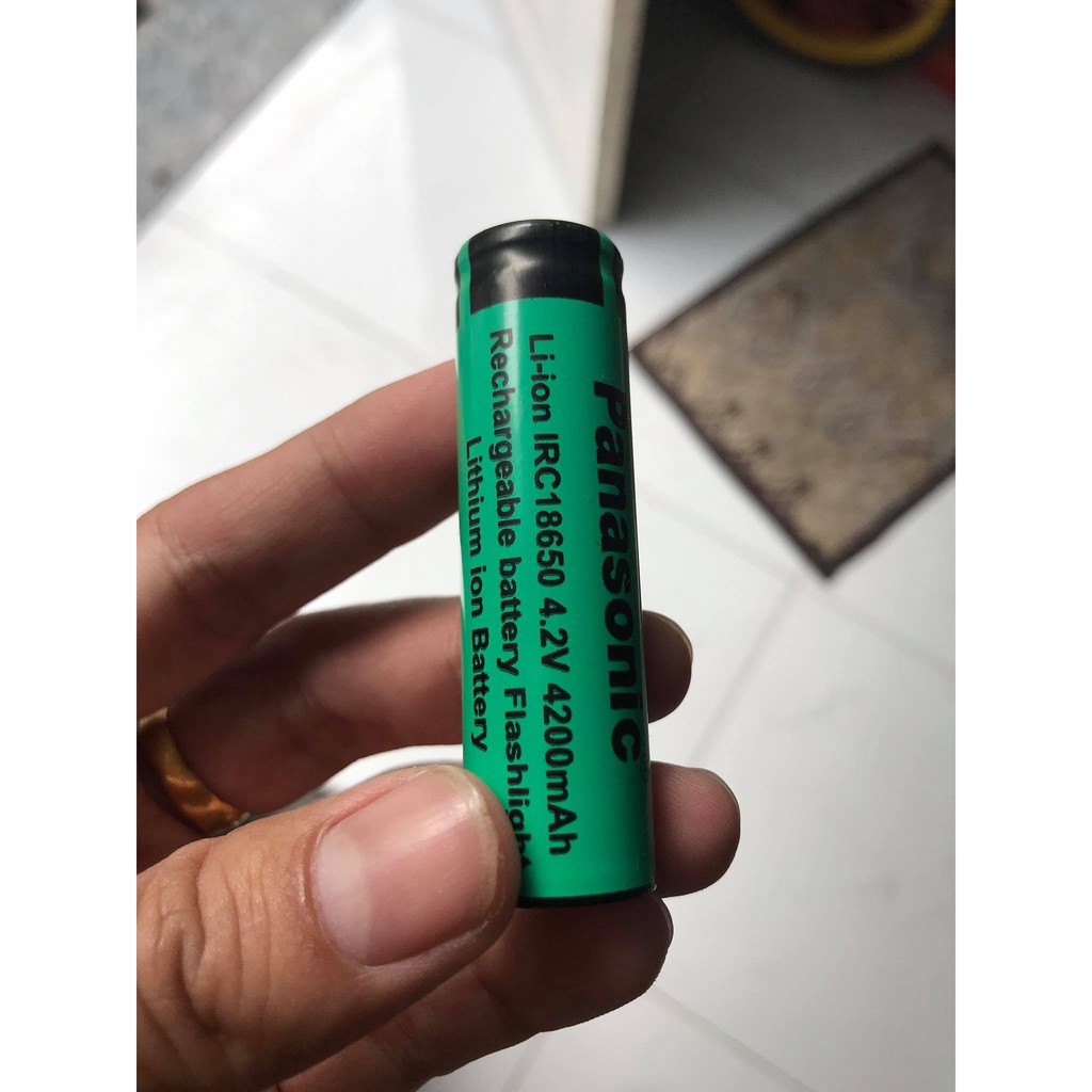 Pin Sạc Panasonic 3.7V / 4.2V Irc 18650 4200Mah (Màu Xanh Lá) Sử Dụng Cho Vape, Sạc Dự Phòng, Đèn Pin, Đồ Chơi...