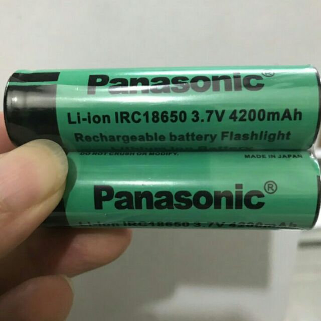 Pin Sạc Panasonic 3.7V / 4.2V Irc 18650 4200Mah (Màu Xanh Lá) Sử Dụng Cho Vape, Sạc Dự Phòng, Đèn Pin, Đồ Chơi...