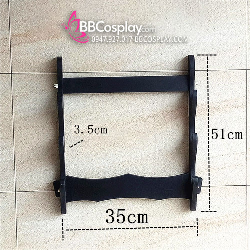 Giá Để Kiếm Gỗ Treo Tường 4 Tầng