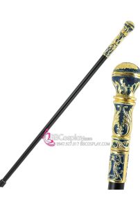 Gậy Quý Tộc Đầu Tròn Hoa Văn Sắc Nét Tinh Xảo - Vàng Xanh