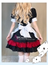 Đồ Nàng Hầu Maid Đen Đỏ Tạp Dề Trắng