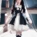 Đồ Nàng Hầu Maid Đen Trắng Tay Dài Phong Cách Lolita