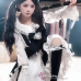 Đồ Nàng Hầu Maid Đen Trắng Tay Dài Phong Cách Lolita