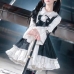 Đồ Nàng Hầu Maid Đen Trắng Tay Dài Phong Cách Lolita