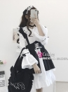 Đồ Nàng Hầu Maid Đen Trắng Tay Dài Phong Cách Lolita