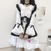 Đồ Nàng Hầu Maid Đen Trắng Tay Dài Phong Cách Lolita