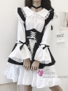 Đồ Nàng Hầu Maid Đen Trắng Tay Dài Phong Cách Lolita