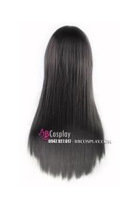 Tóc Giả Đen Mái Ngang Dài 80Cm