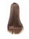 Tóc Giả Nâu Đậm Mái Ngang Dài 80Cm