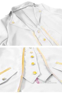 Vest Hoàng Tử Trắng Đuôi Tôm Viền Vàng