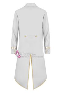 Vest Hoàng Tử Trắng Đuôi Tôm Viền Vàng