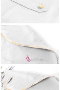 Vest Hoàng Tử Trắng Đuôi Tôm Viền Vàng