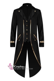 Vest Ảo Thuật Gia Đen Viền Vàng